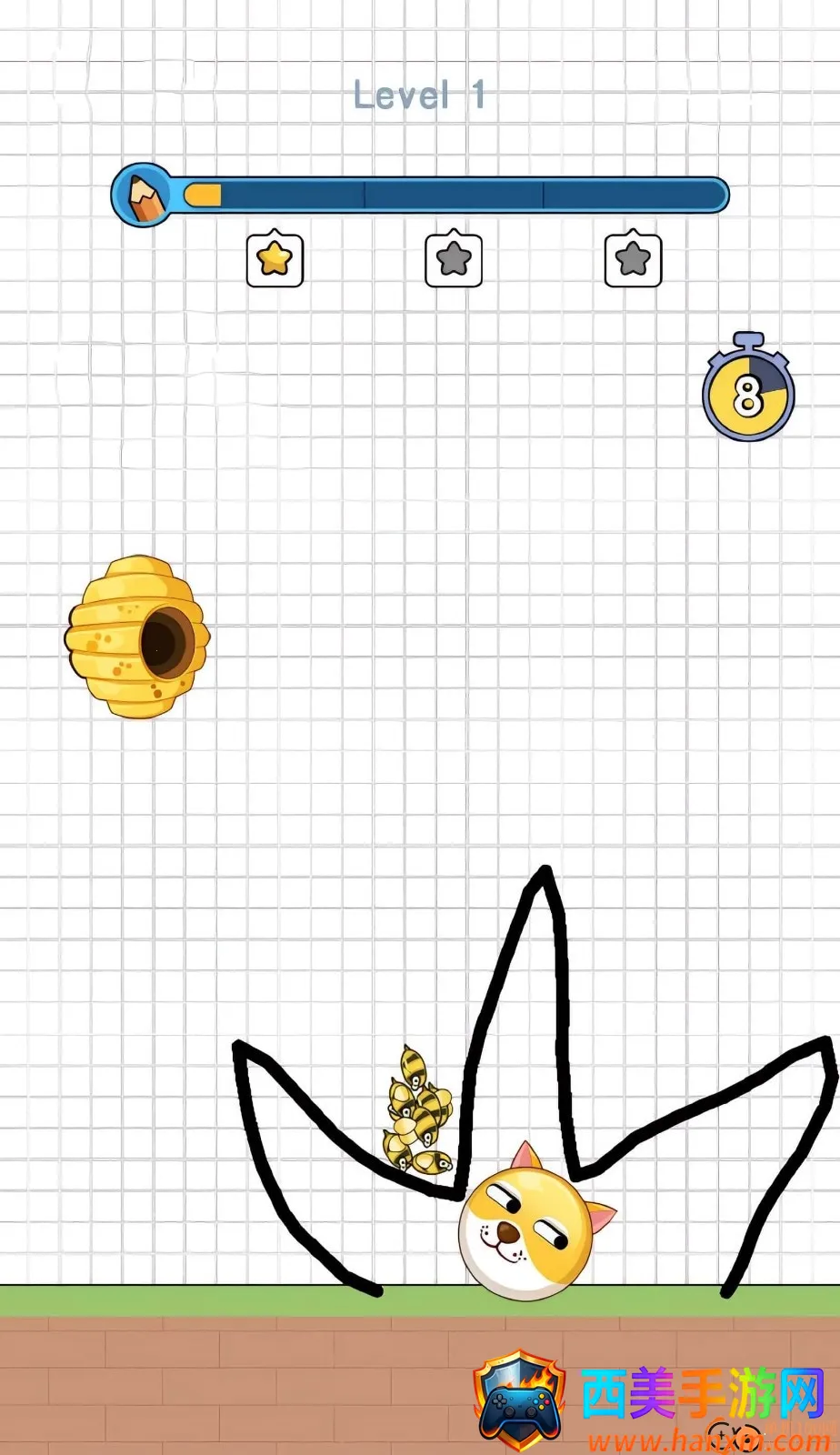 没事我只会躺(狗头画线闯关游戏) 没事我只会躺(狗头画线闯关游戏)